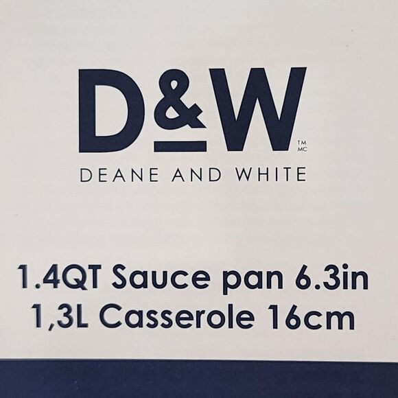 D&W Premiwm Cookware 6.3" Saucepan Casserole with Lid Non Stick Aluminum 1.4Qt - Picture 9 of 14